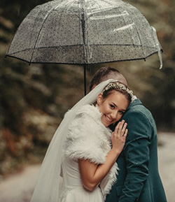 Rainy wedding